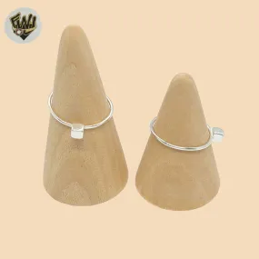 (2-5011) 925 Sterling Silver - Square Plain Ring.