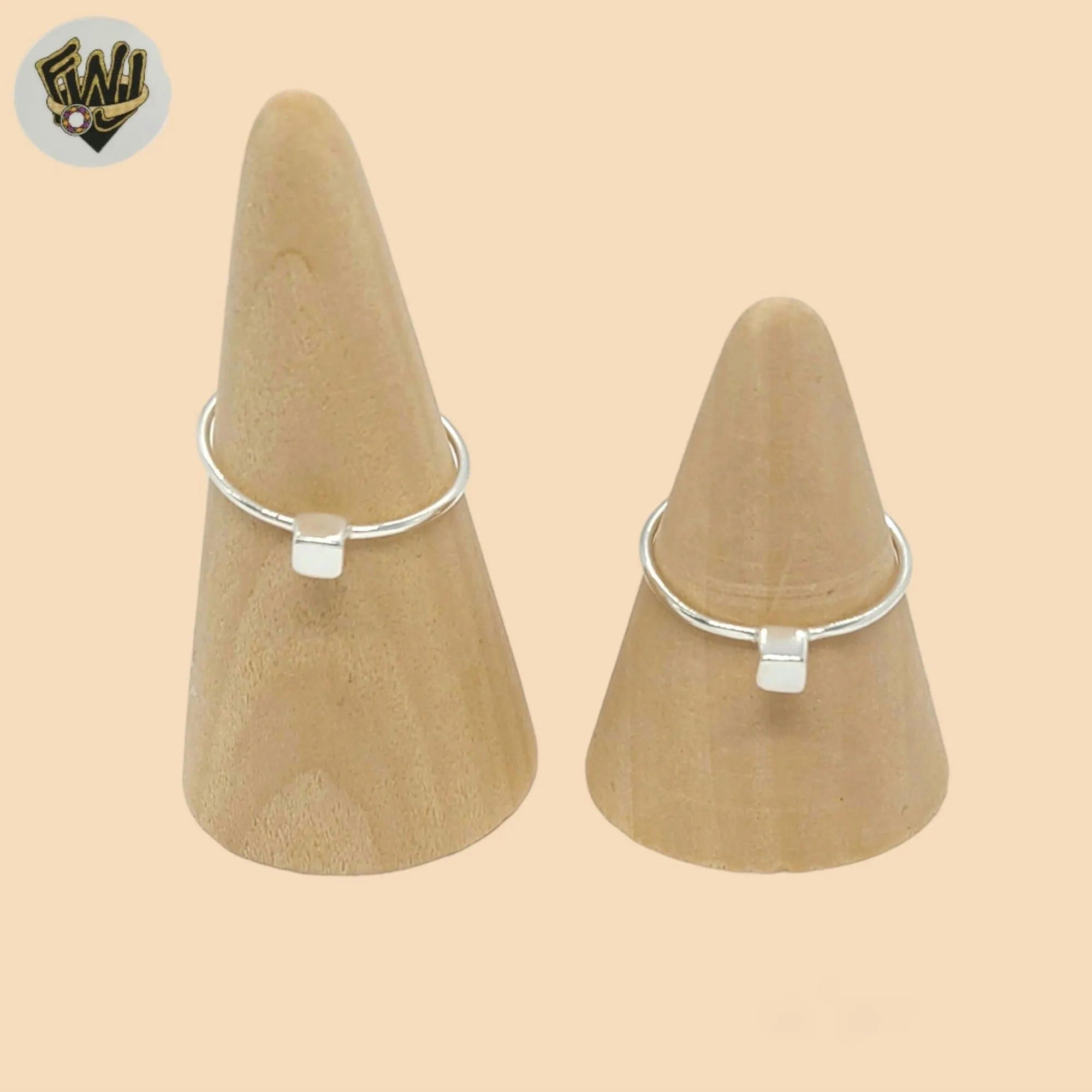 (2-5011) 925 Sterling Silver - Square Plain Ring.