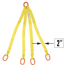 2"x6' (2 ply) Quad Leg Nylon Sling w/ Master Link Both Ends