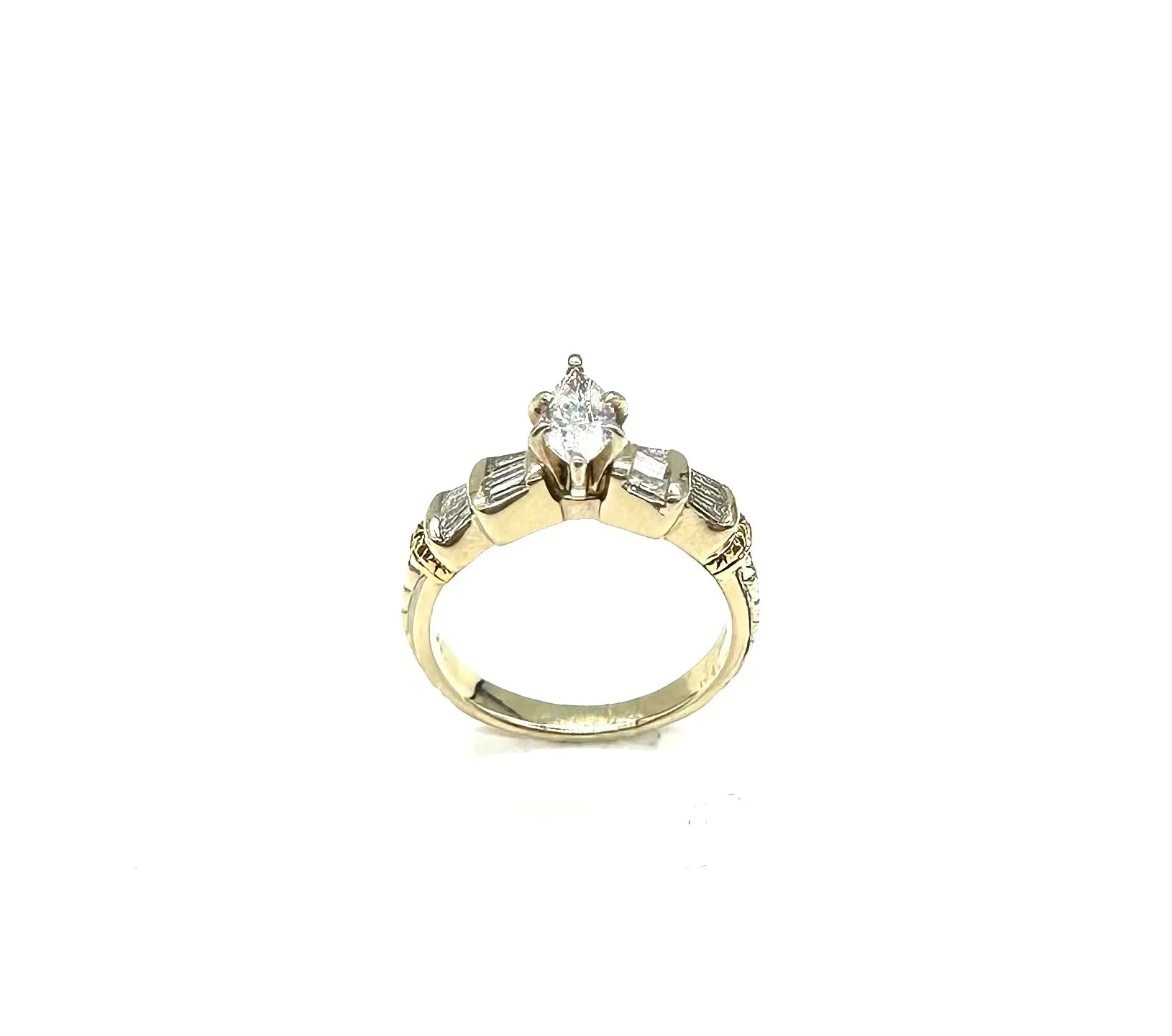 65 PTW Marquise & Baguette Diamond Ring