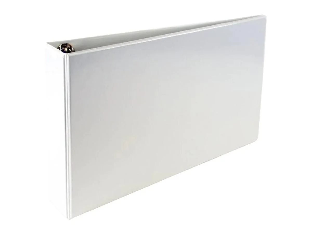 Alpha Presentation Binder 2 Rings A3 Landscape, 50mm Spine, White (206-A3)