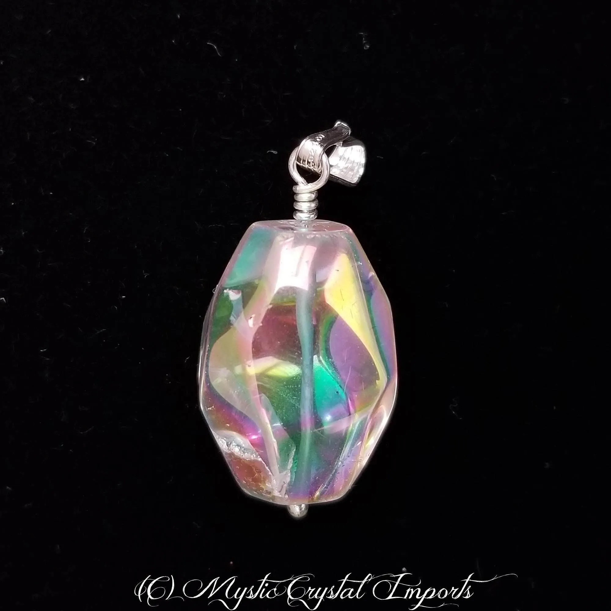 Angel Aura Quartz Large Nugget Penant