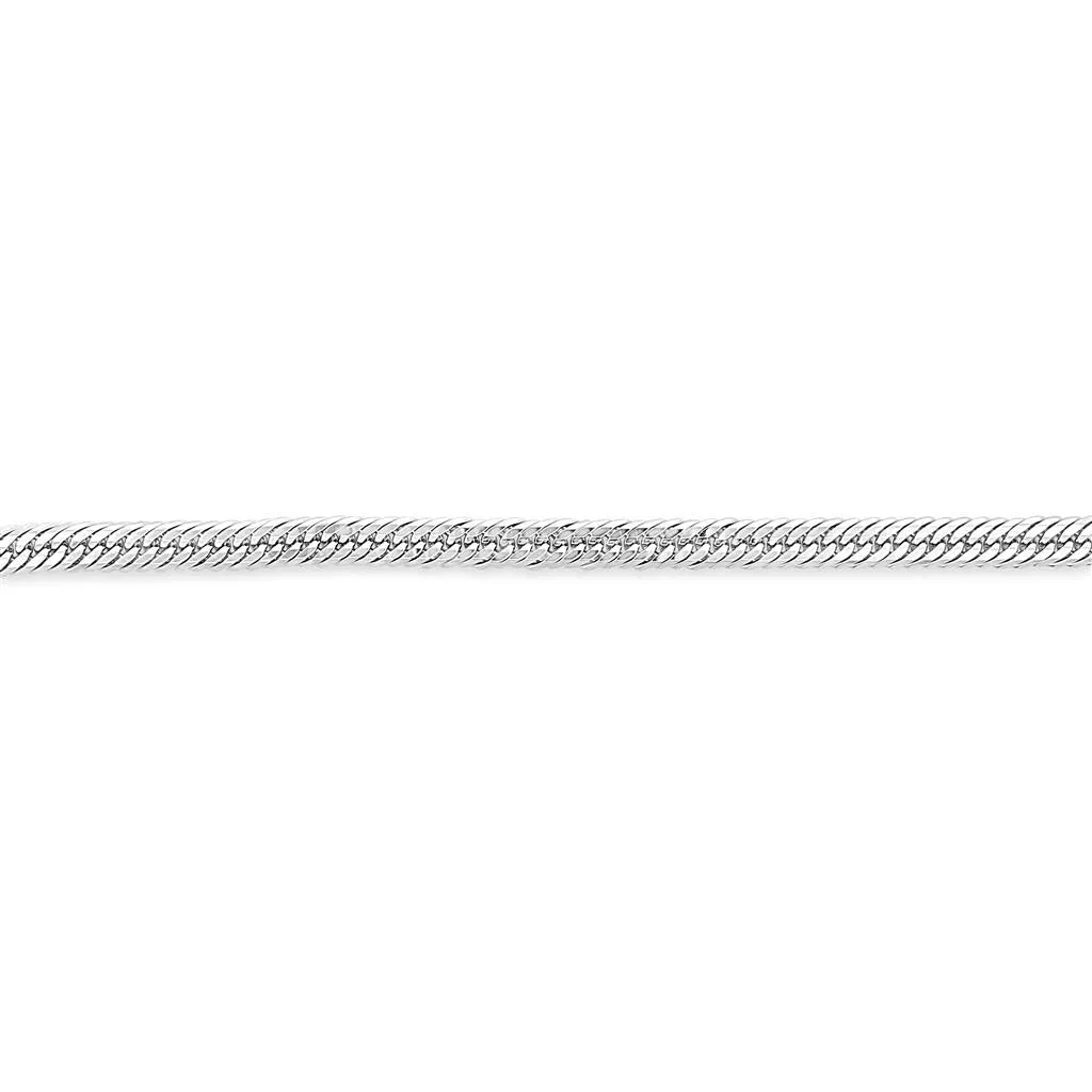 Aura by Martin Binder Platinum 5.8mm 12 Cut Link Chain Bracelet