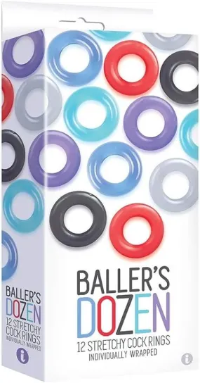 Baller's Dozen: 12-Piece Beaded Cock Ring Set - Boost Your Performance & Pleasure!