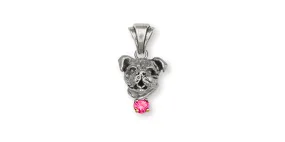 Bulldog Pendant Jewelry Sterling Silver Handmade Dog Pendant D016H-SP