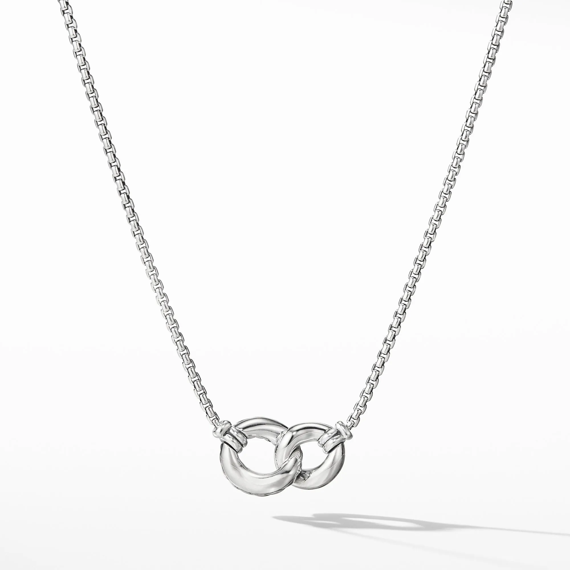 David Yurman Belmont Double Link Necklace with Diamonds