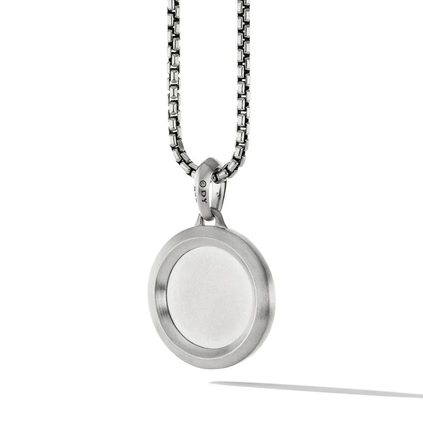David Yurman St. Christopher Amulet with Pave Black Diamonds