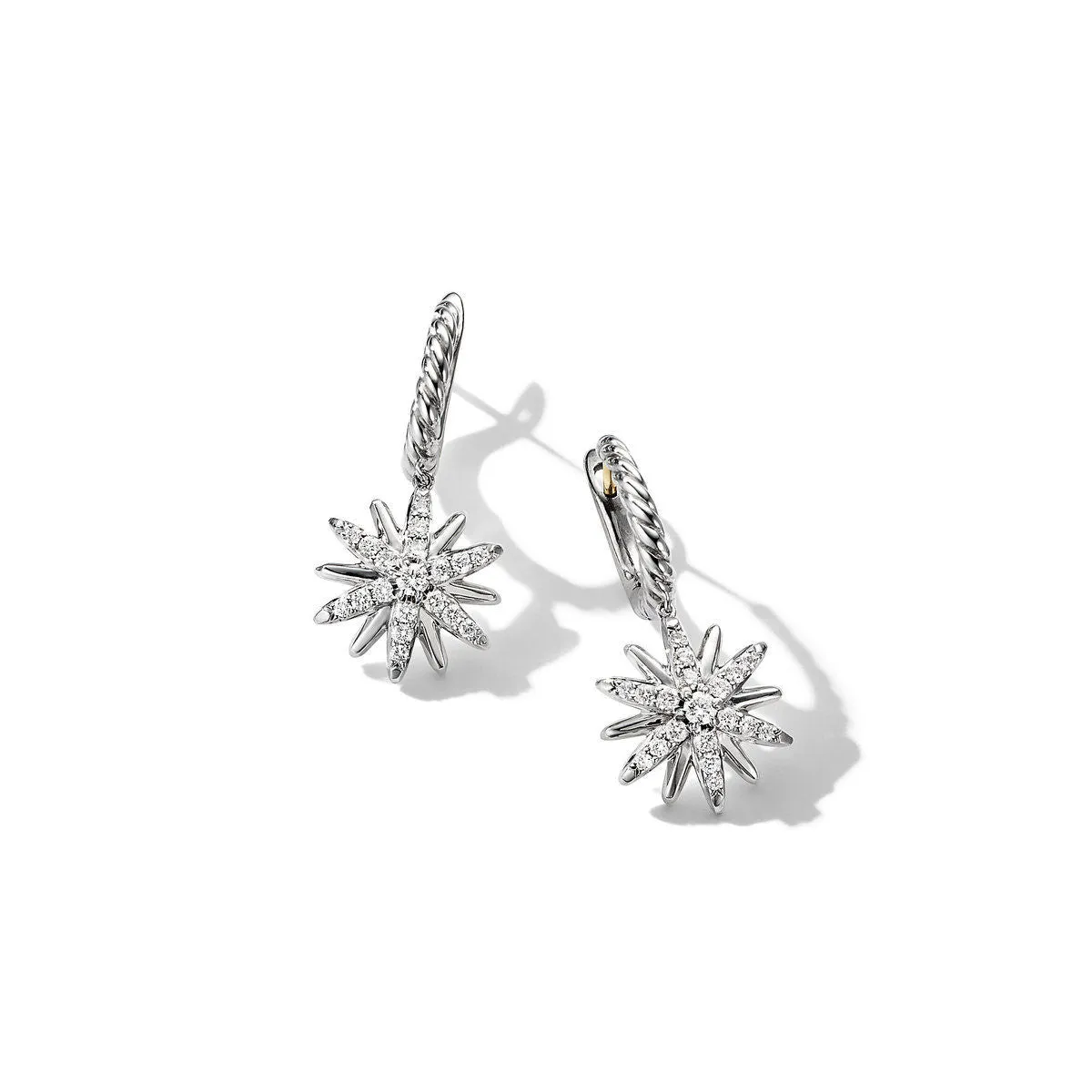 David Yurman Starburst Drop Earrings with Pave Diamonds