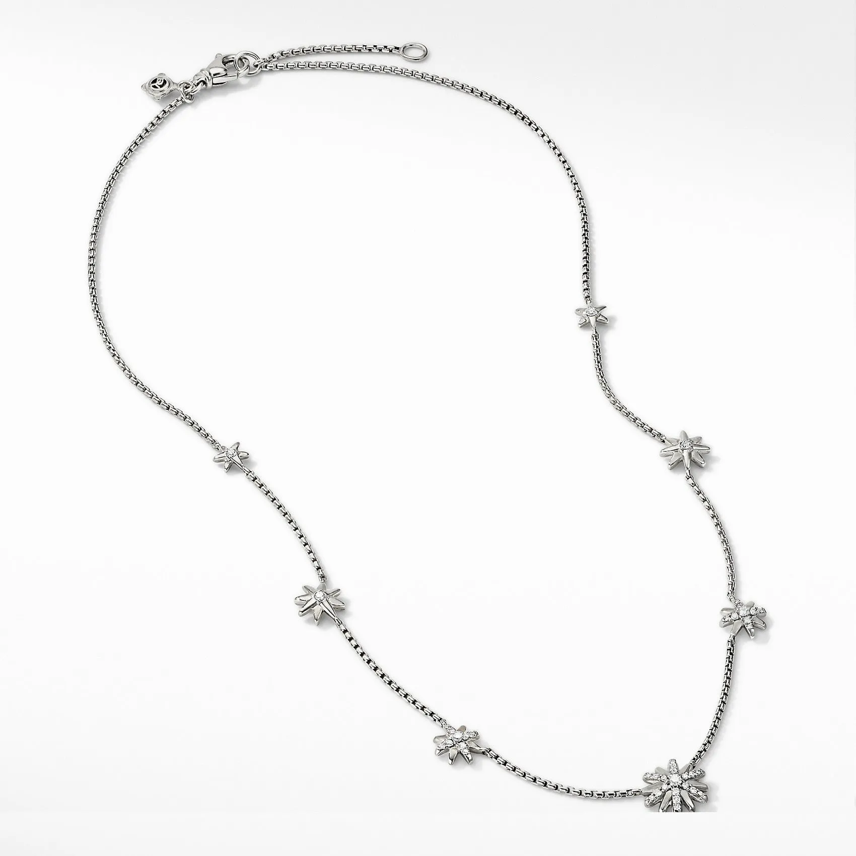 David Yurman Starburst Station Chain Diamond Necklace