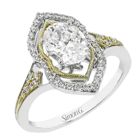 Engagement Ring in 18k Gold with Diamonds