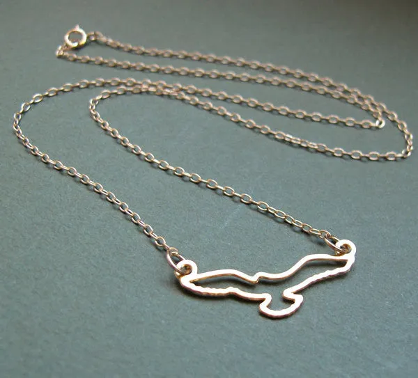 Gold Dove Pendant Necklace