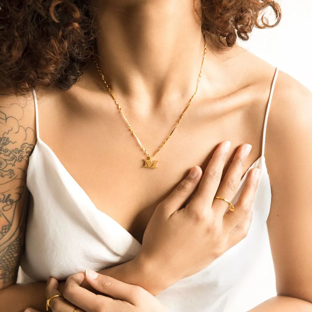 Letter Necklace (M) - Gold