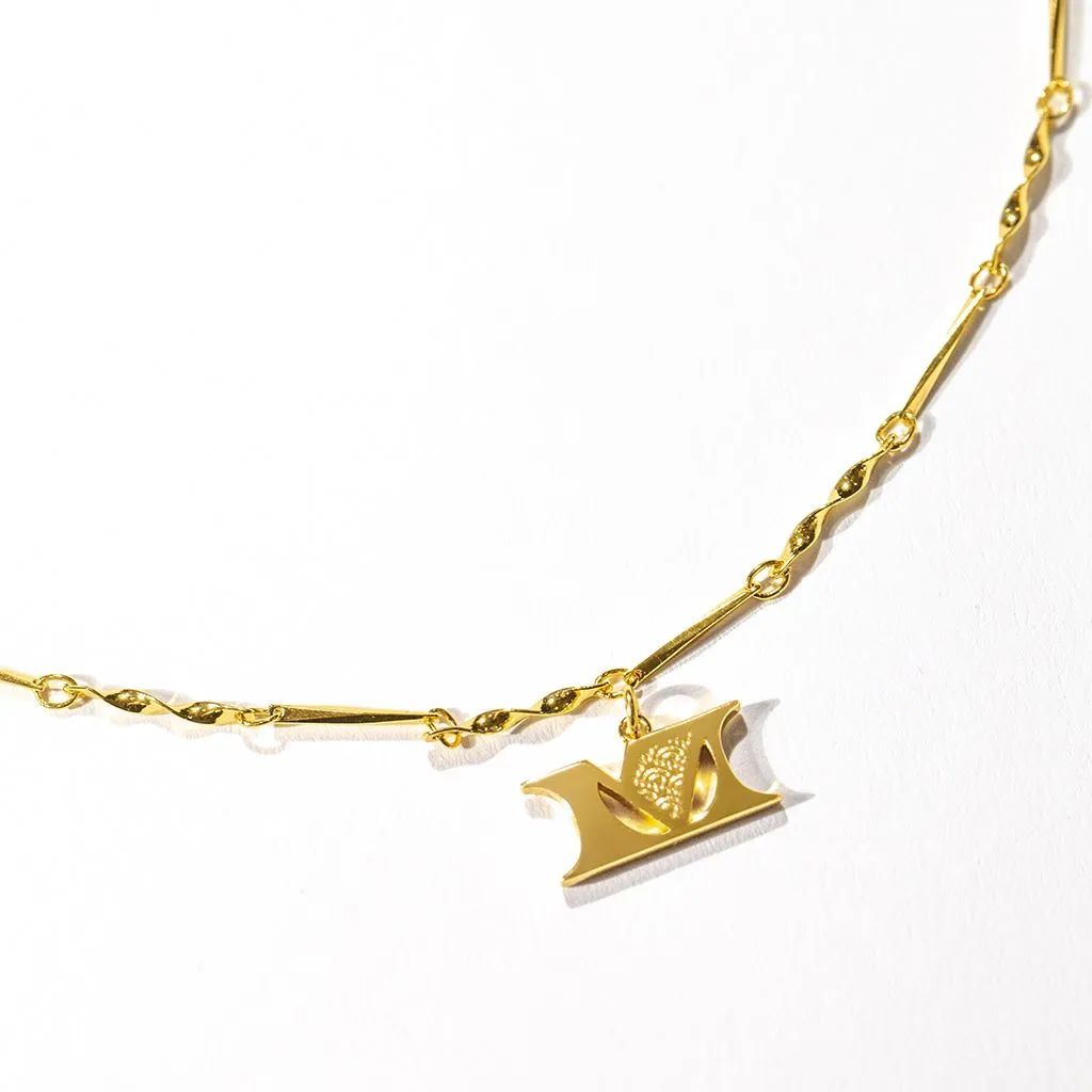 Letter Necklace (M) - Gold