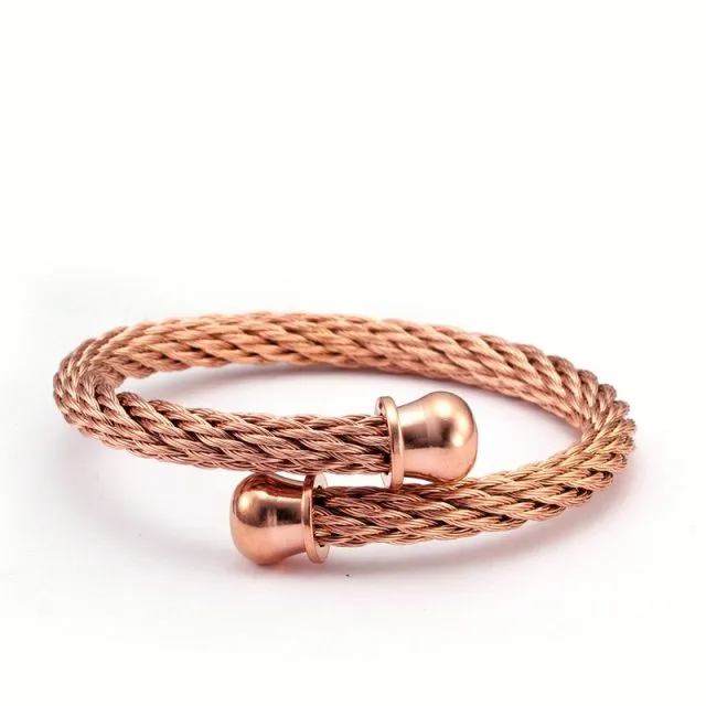 Luxury Brand Men Male Gold Chain Link Charm Bracelets Stainless Steel Braided Open Cuff Sporty Fashion Bracelets Bangles