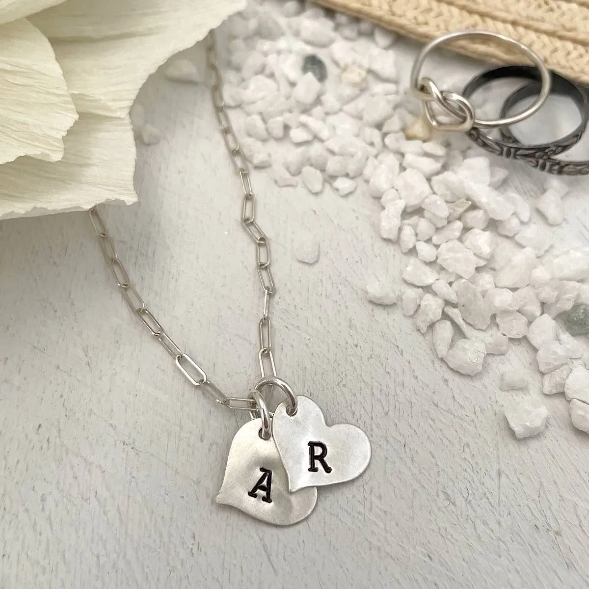 Mini Heart Initial Necklace