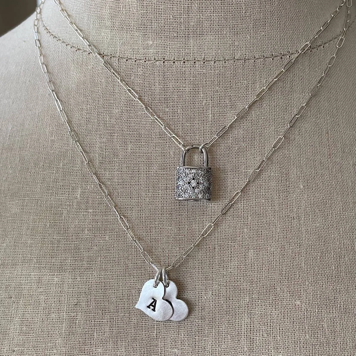 Mini Heart Initial Necklace