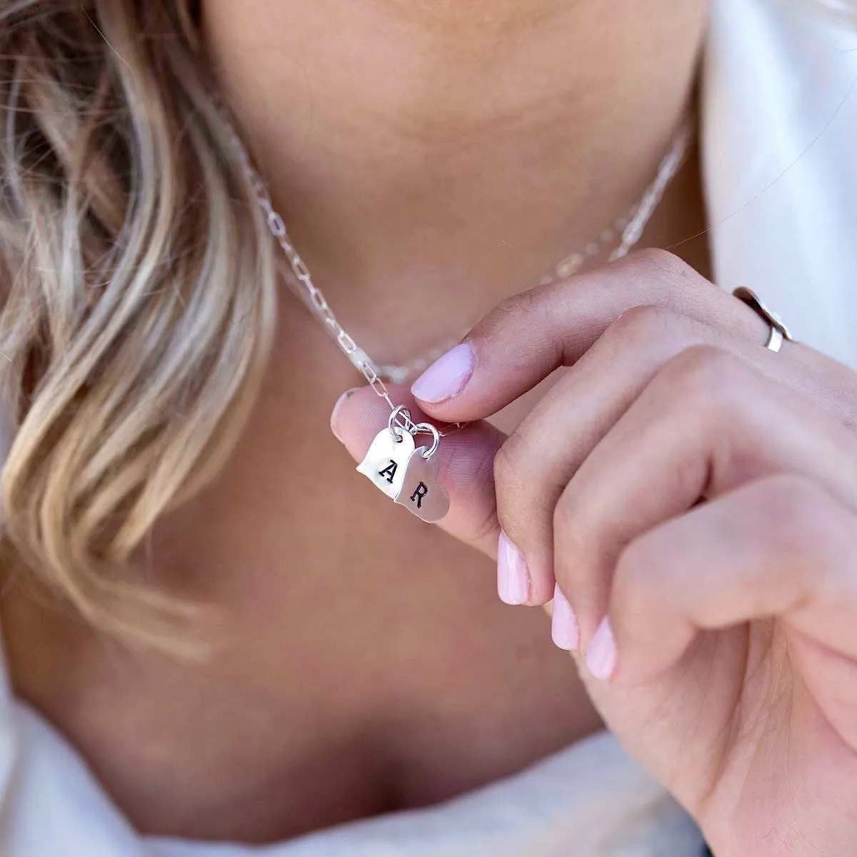Mini Heart Initial Necklace