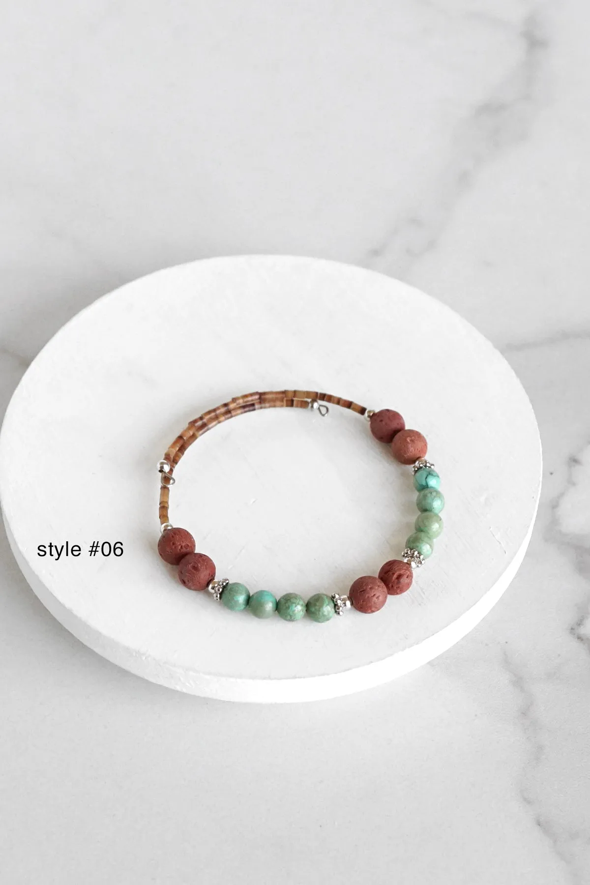 Navajo Handmade Wrap Bracelet Turquoise Amethyst Spiny Pearl Coil Layering Bracelets