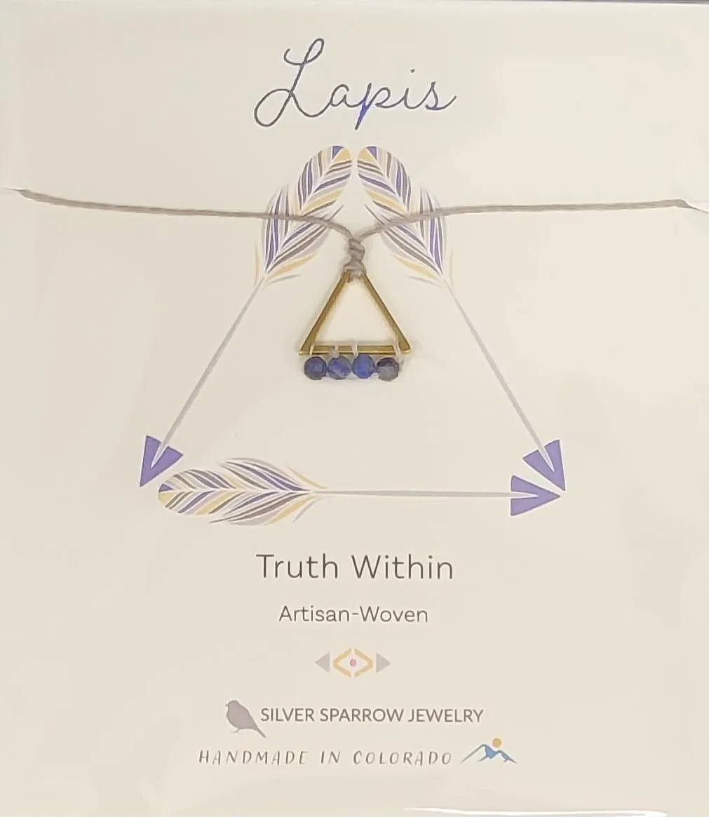 Necklace, Truth Within - Lapis  Lazuli Triangle