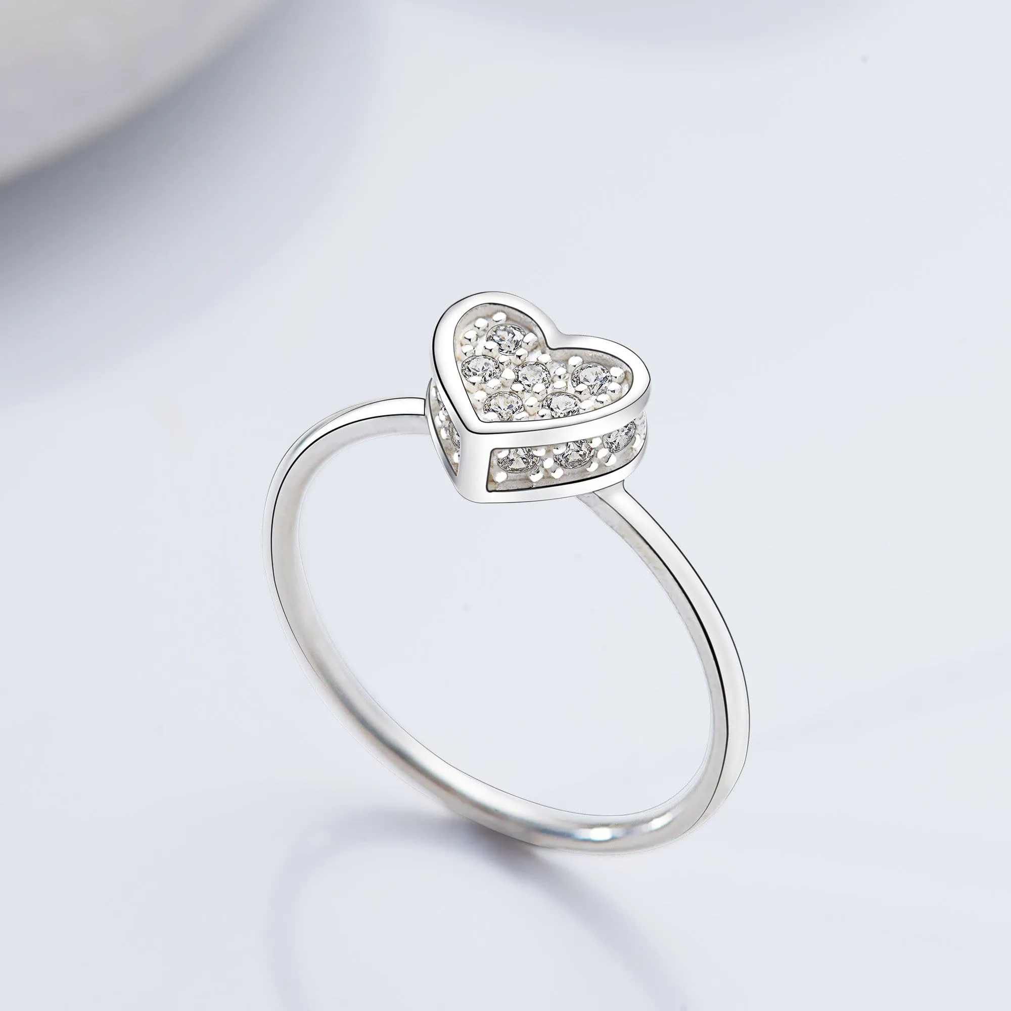 Petite Sterling Silver Heart Rings