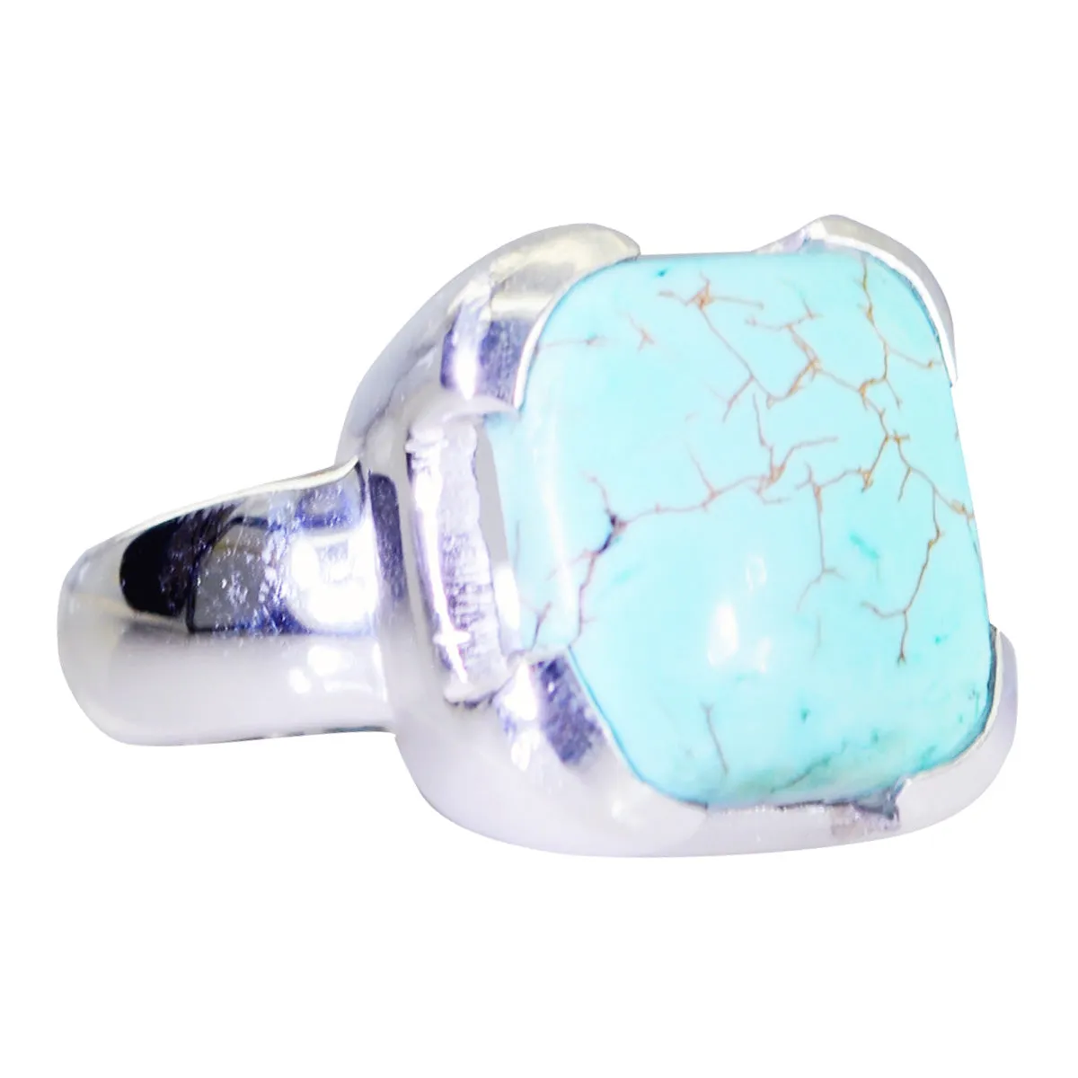 Riyo Exquisite Stone Turquoise Solid Silver Ring Phoenix Jewelry