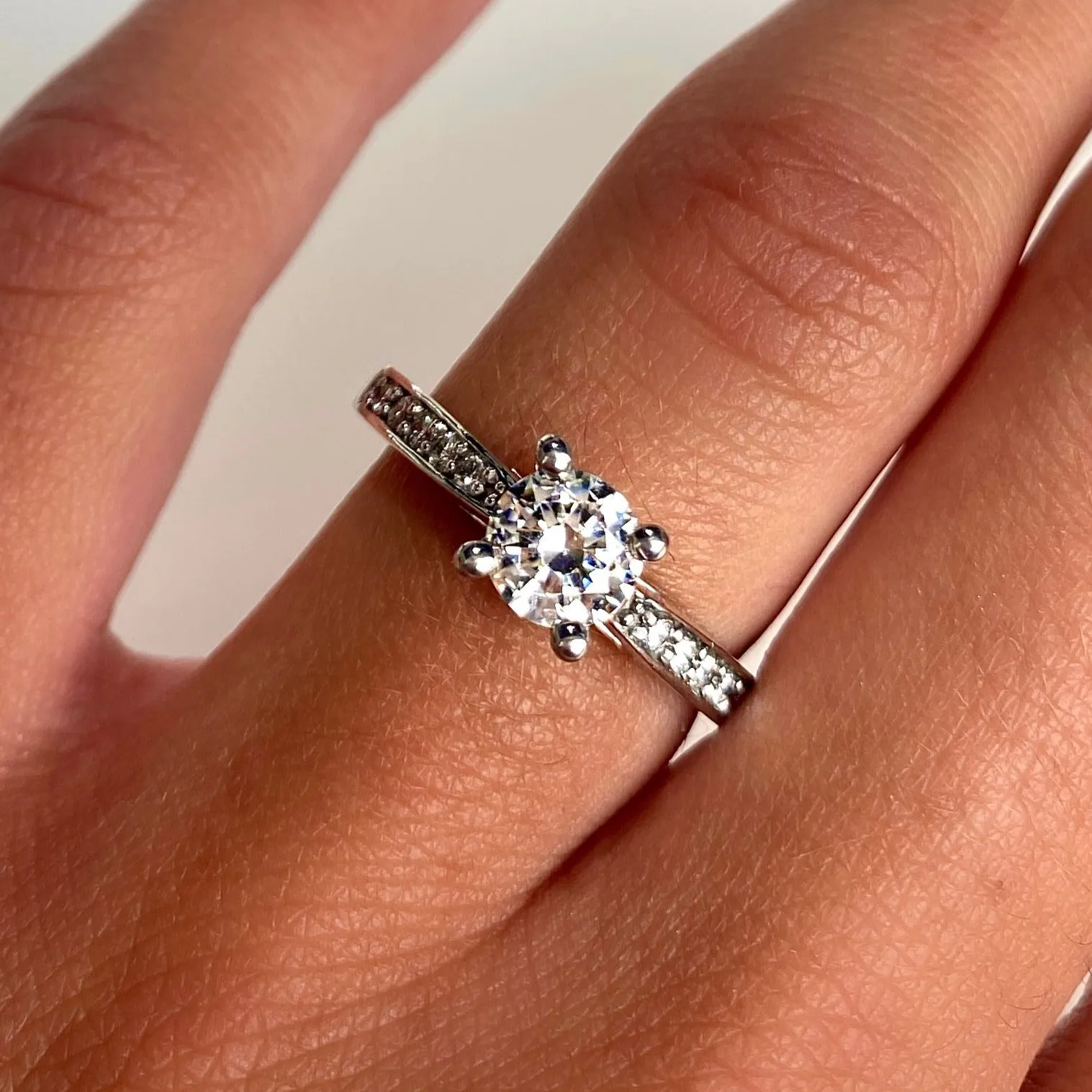Roset 18K White Gold Engagement Ring 321M