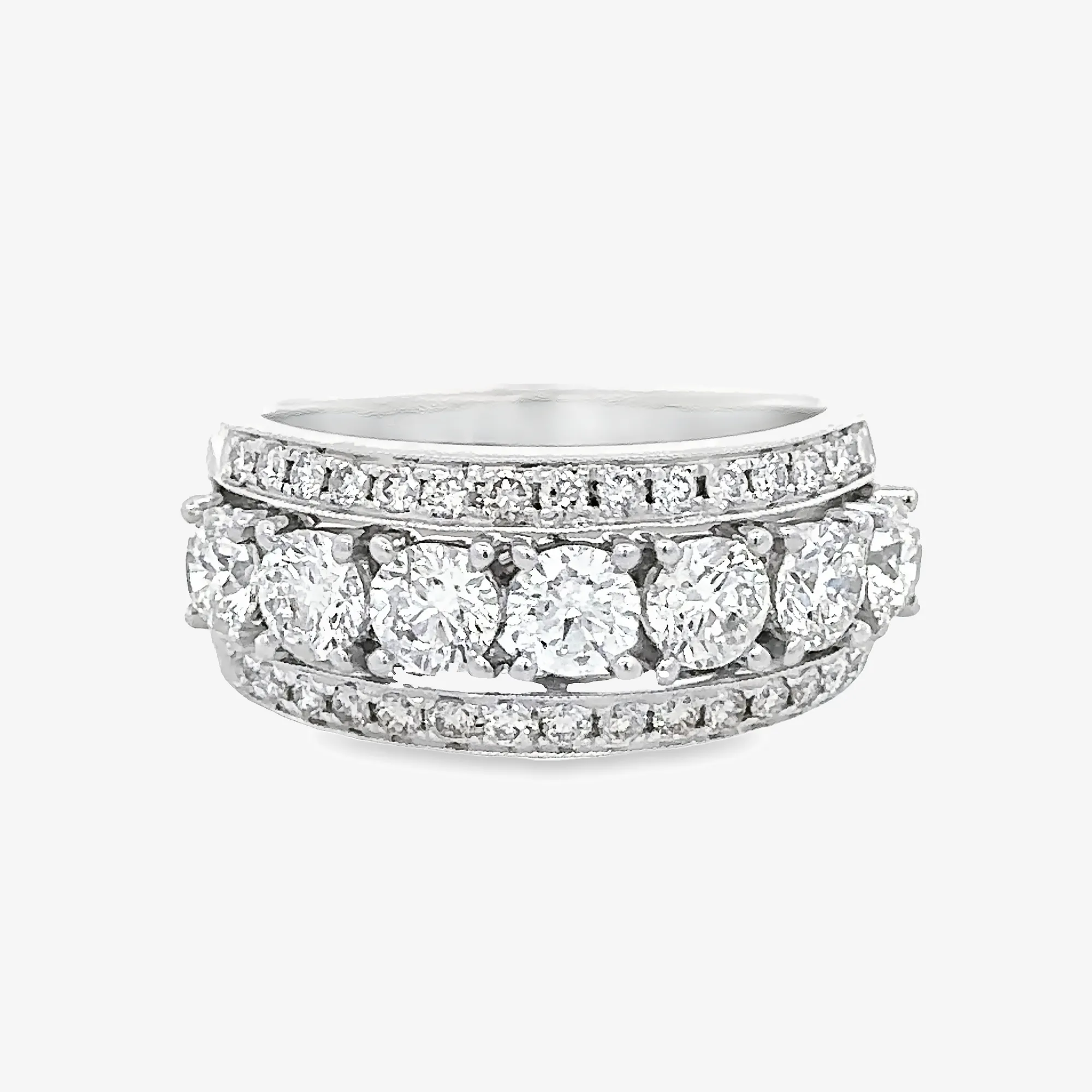 Stacked 3 in 1 Diamond Ring