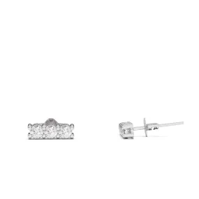 Three Stone Birthstone Earrings